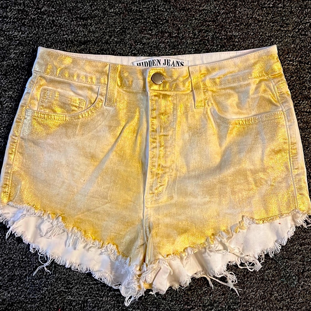 White and Gold daisy dukes